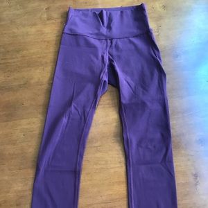 plum high waisted lululemon cropped leggings